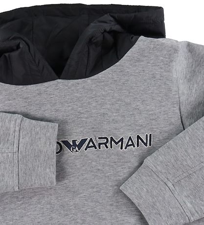 Emporio Armani Hættetrøje - Gråmeleret m. Navy