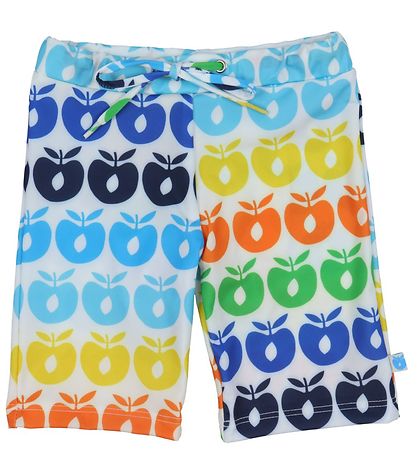 Smfolk Badebukser m. Retro Apples - UV50+ - Blue Atoll