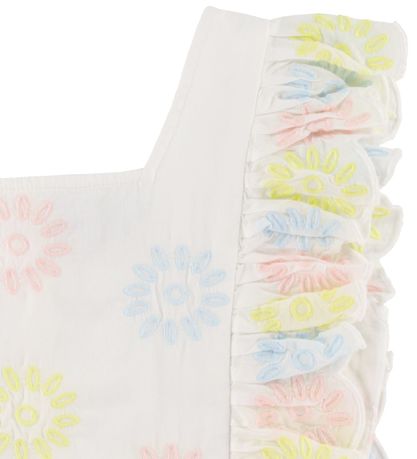 Stella McCartney Kids Top - Cropped - Hvid/Pastel m. Blomster