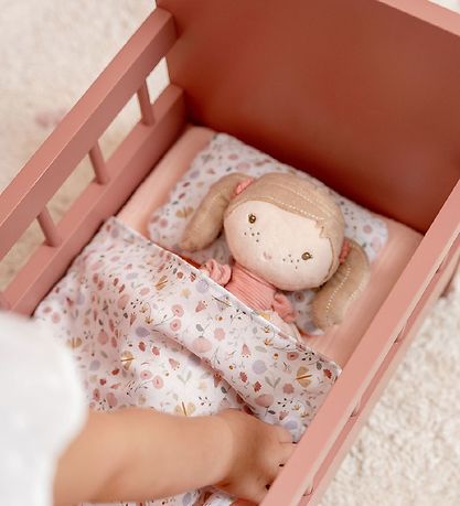 Little Dutch Dukkeseng m. Sengetøj - Wooden Doll Bed
