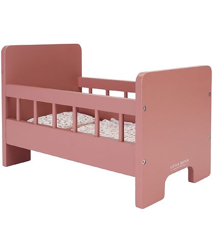 Little Dutch Dukkeseng m. Sengetøj - Wooden Doll Bed