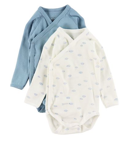 Petit Bateau Body l/æ - 5-pak - Blå/Hvid