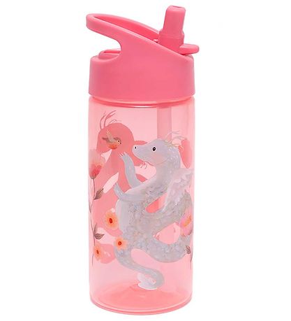 Petit Monkey Drikkedunk - Fairytale Dragon - 380 ml - Peony Pink