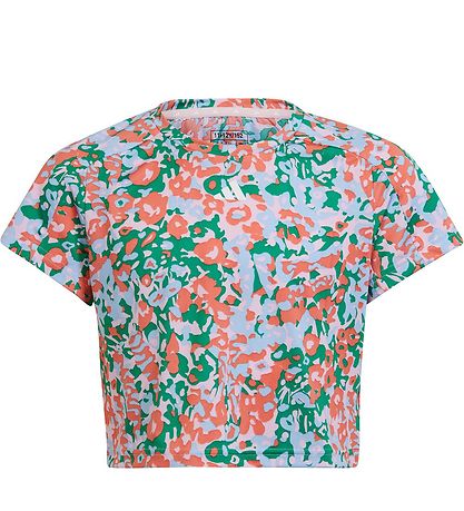 adidas Performance T-Shirt - G TR-ES AOP T - Bl/Grn/Pink