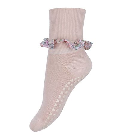 GoBabyGo Skridsikre Strømper - Bamboo/Liberty - Soft Pink/Michel