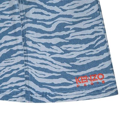 Kenzo Nederdel - Denim - Lysebl m. Tigerstriber