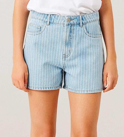 LMTD Shorts - Noos - NlfPinizza - Light Blue Denim/Pinstripes