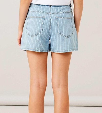 LMTD Shorts - Noos - NlfPinizza - Light Blue Denim/Pinstripes