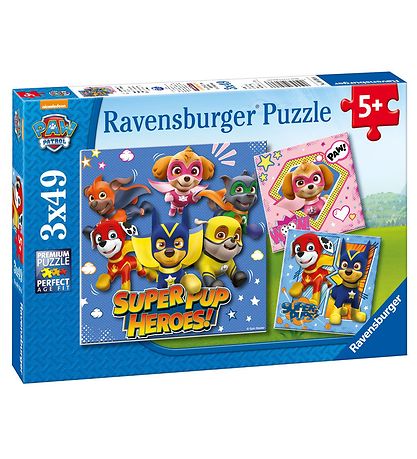 Ravensburger Puslespil - 3x49 Brikker - Paw Patrol Super Pups