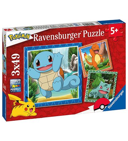 Ravensburger Puslespil - 3x49 Brikker - Pokmon