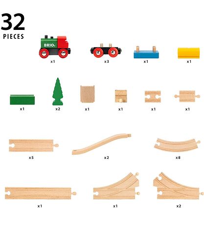 BRIO Togbanesæt - 32 Dele - 65th Anniversary 36036