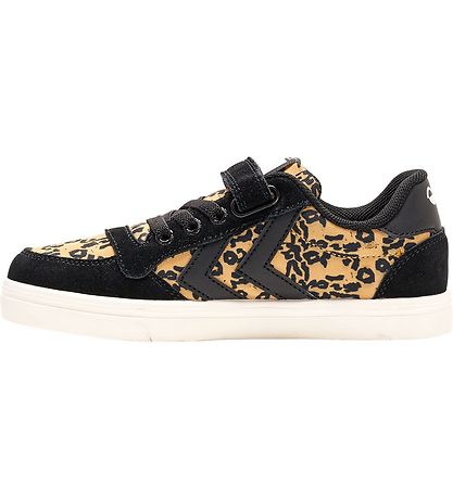 Hummel Sko - Slimmer Stadil Low JR - Sort m. Leopard