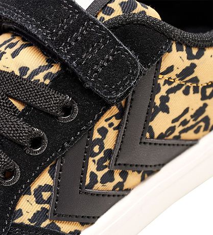 Hummel Sko - Slimmer Stadil Low JR - Sort m. Leopard