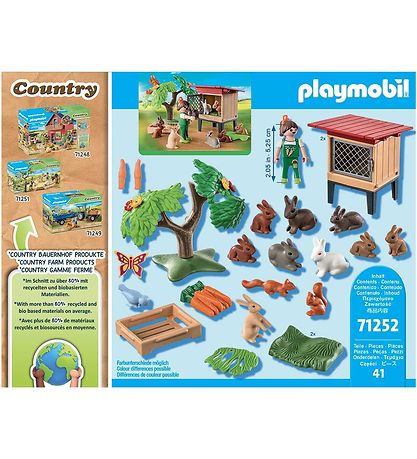 Playmobil Country - Rabbit Hutch - 71252 - 41 Dele