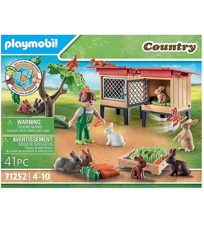Playmobil Country - Rabbit Hutch - 71252 - 41 Dele