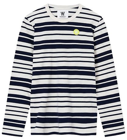 Wood Wood Bluse - Moa - Off White/Navy Stripes