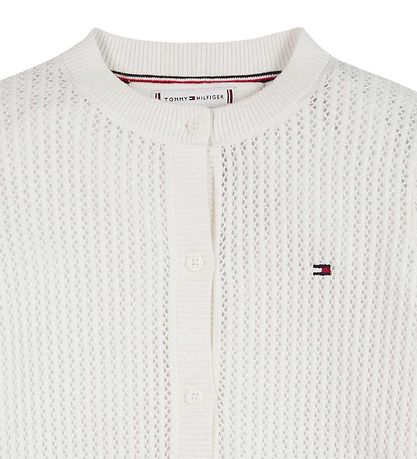 Tommy Hilfiger Cardigan - Strikket - Crochet - Ancient White