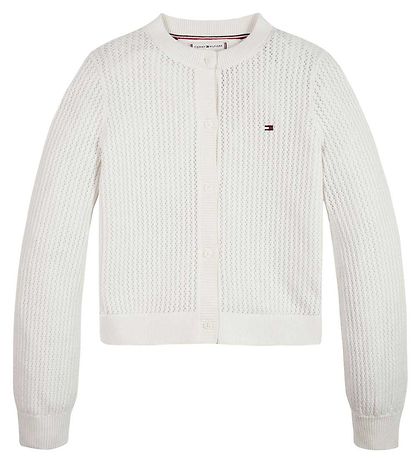 Tommy Hilfiger Cardigan - Strikket - Crochet - Ancient White