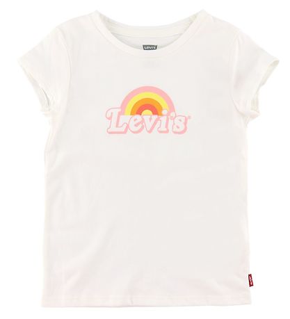 Levis Kids T-shirt - Rainbow Graphic - Hvid