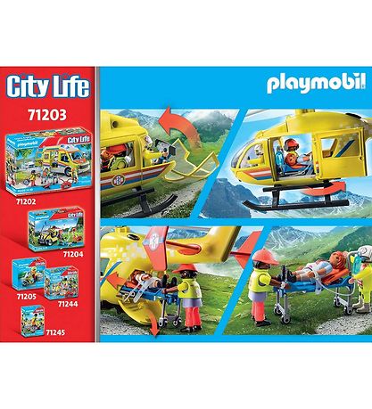 Playmobil City Life - Rednings Helikopter - 71203 - 48 Dele