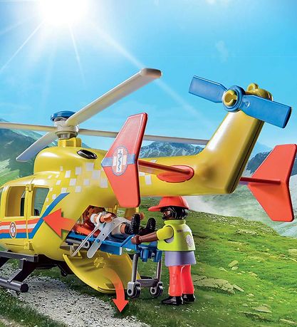 Playmobil City Life - Rednings Helikopter - 71203 - 48 Dele