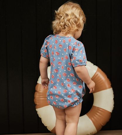 Noa Noa miniature Body k/æ - Baby NealaNNM - Print Blå/Hvid/Rød