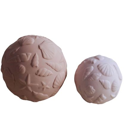 Natruba Bolde - Naturgummi - 2-pak - Rose m. Shells