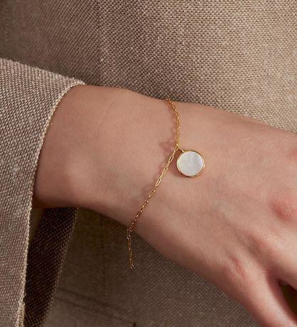 Design Letters Vedhæng Til Halskæde - T - Pearl Gold