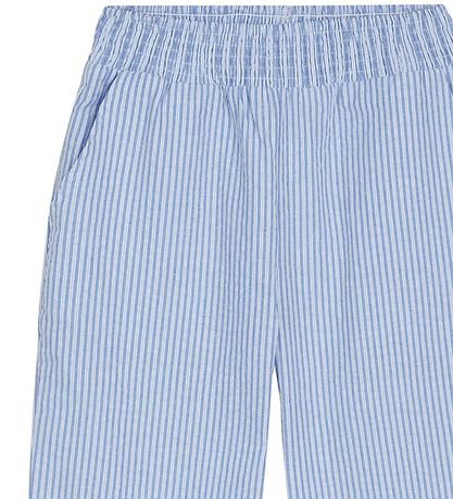 Grunt Bukser - Thea Striped - Blå