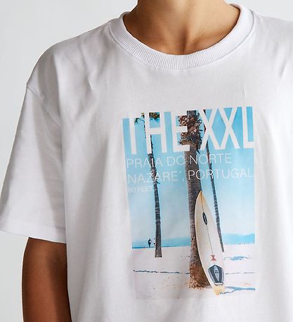 Grunt T-shirt - Beach - Hvid m. Print
