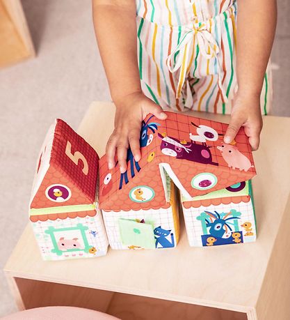 Lilliputiens Stableklodser - Farm House Stacking Cubes