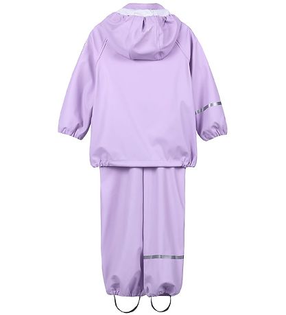 CeLaVi Regntøj m. Seler - Recycled PU - Purple Rose