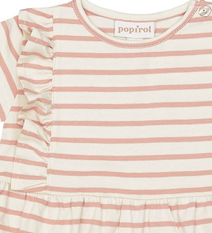 Popirol Kjole - Poanneli Baby Dress - Striped Vanilla