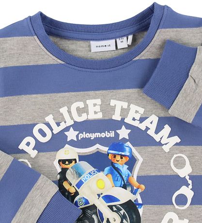 Name It Sweatshirt - NmmDes Playmobil - Bijou Blue/Grmeleret m.