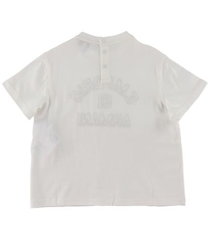 Emporio Armani T-shirt - Hvid m. Navy