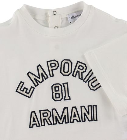 Emporio Armani T-shirt - Hvid m. Navy