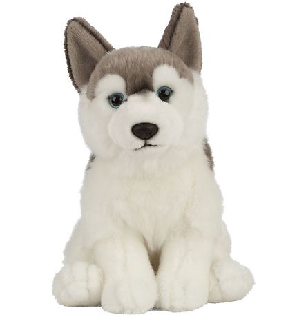 Living Nature Bamse - 24x10 cm - Husky Hund - Grå/Hvid