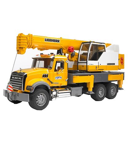 Bruder Arbejdsmaskine - MACK Granite Liebherr Kranbil - 02818