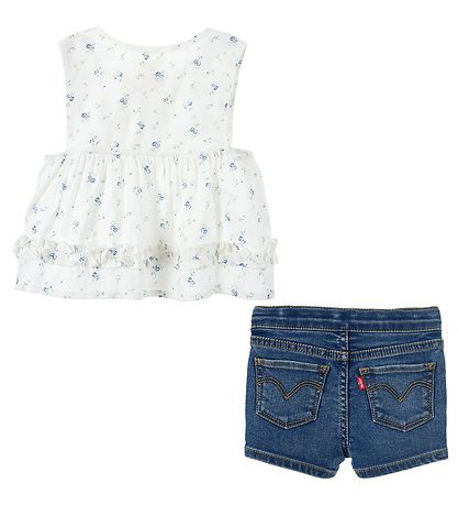 Levis St - Top/Shorts - Denim - Hvid/Bl