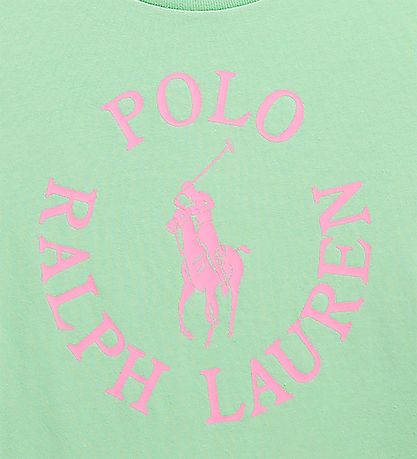 Polo Ralph Lauren T-shirt - Longwood - Lysegrn m. Rosa