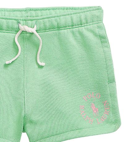 Polo Ralph Lauren Sweatshorts - Longwood - Lysegrn m. Rosa