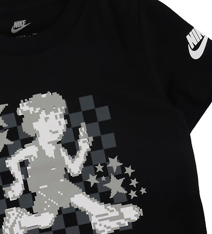 Nike T-shirt - Sort m. Pixeleret Print