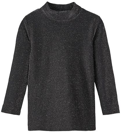 Name It Bluse - NmfRota - Sort m. Sølvglimmer