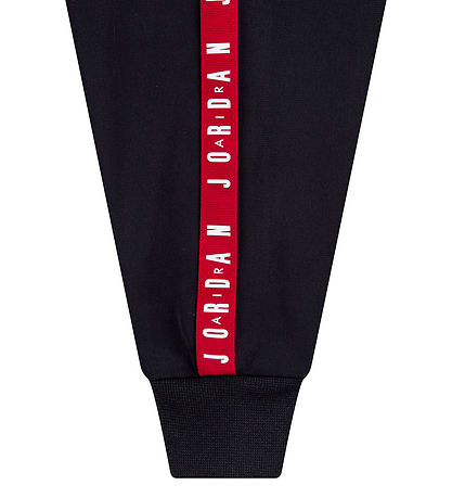 Jordan Træningssæt - Cardigan/Sweatpants - Sort m. Rød