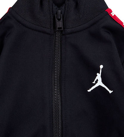 Jordan Træningssæt - Cardigan/Sweatpants - Sort m. Rød