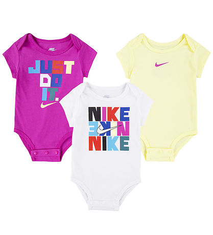 Nike Bodyer k/ - 3-pak - Hvid/Lilla/Gul