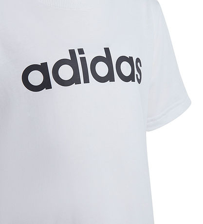 adidas Performance T-Shirt - LK Lin CO Tee - Hvid/sort