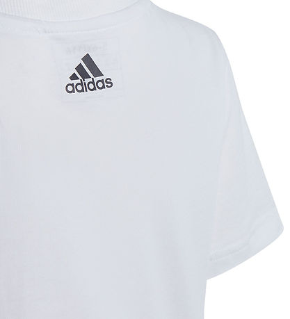 adidas Performance T-Shirt - LK Lin CO Tee - Hvid/sort