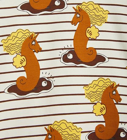 Mini Rodini T-shirt - Unicorn Seahorse - Brun