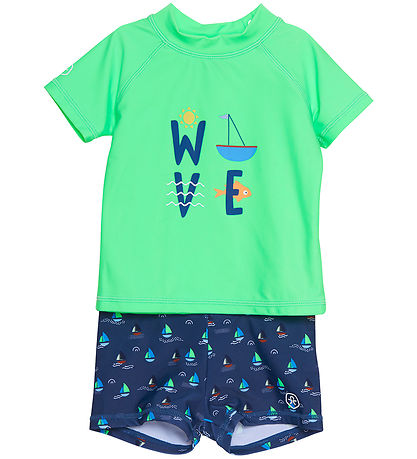 Color Kids Badest - Badebluse/Badebukser - Summer Green